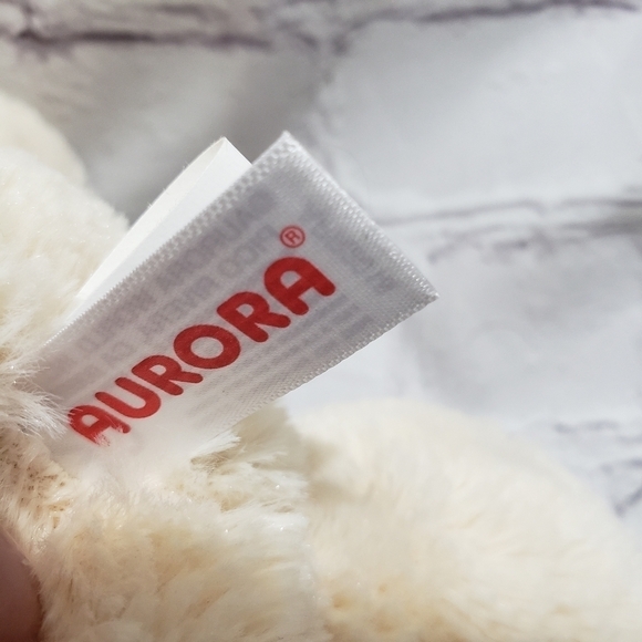 Aurora Mastiff Dog Plush 9-inch Stuffed Animal Christmas Santa Hat Year 2018 Tan - Picture 5 of 8